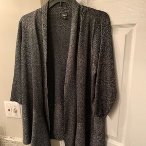 Plus size black sparkle sweater